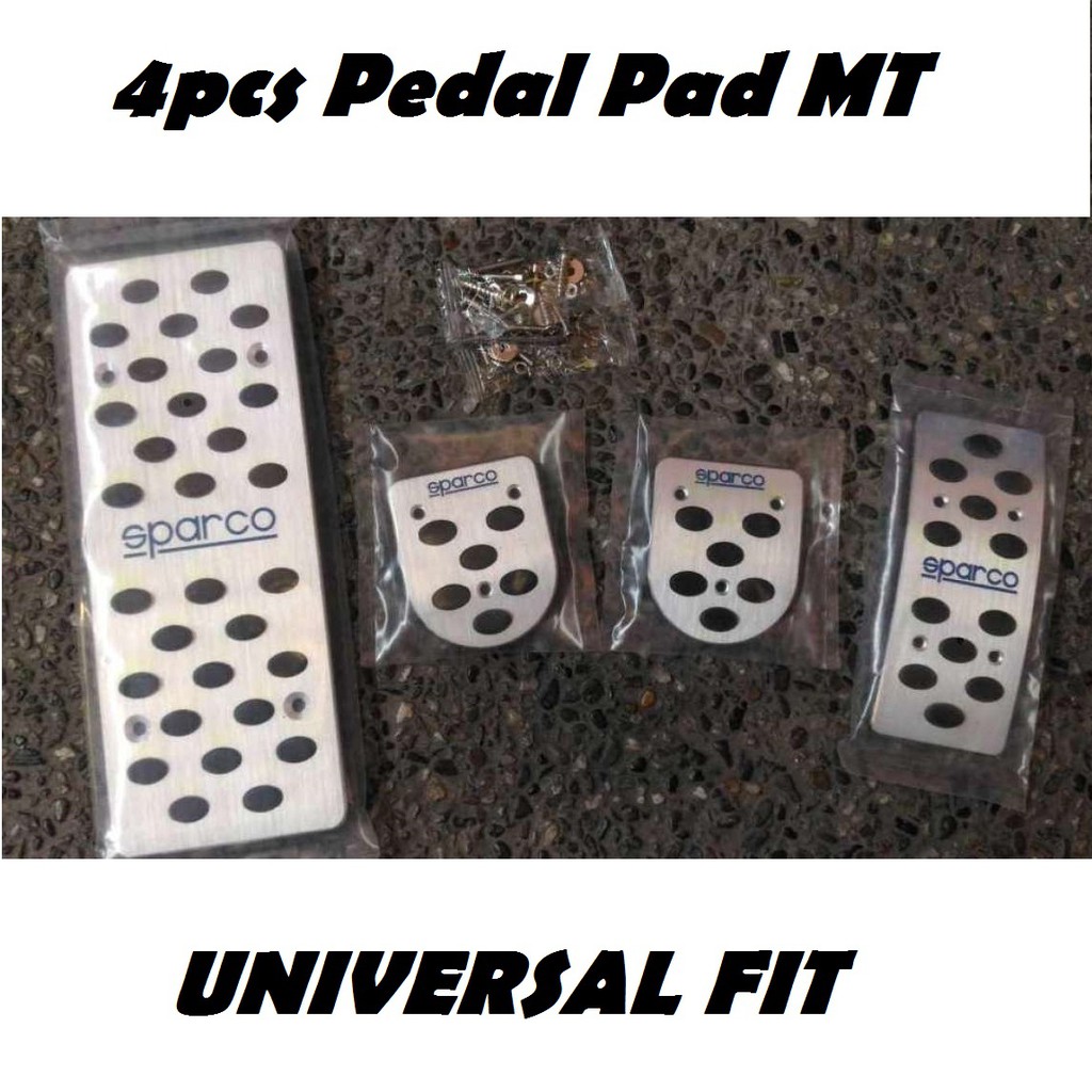 Car SPARCO Pedal Pad Cover 4PCS with Footrest MT Aluminium Shopee