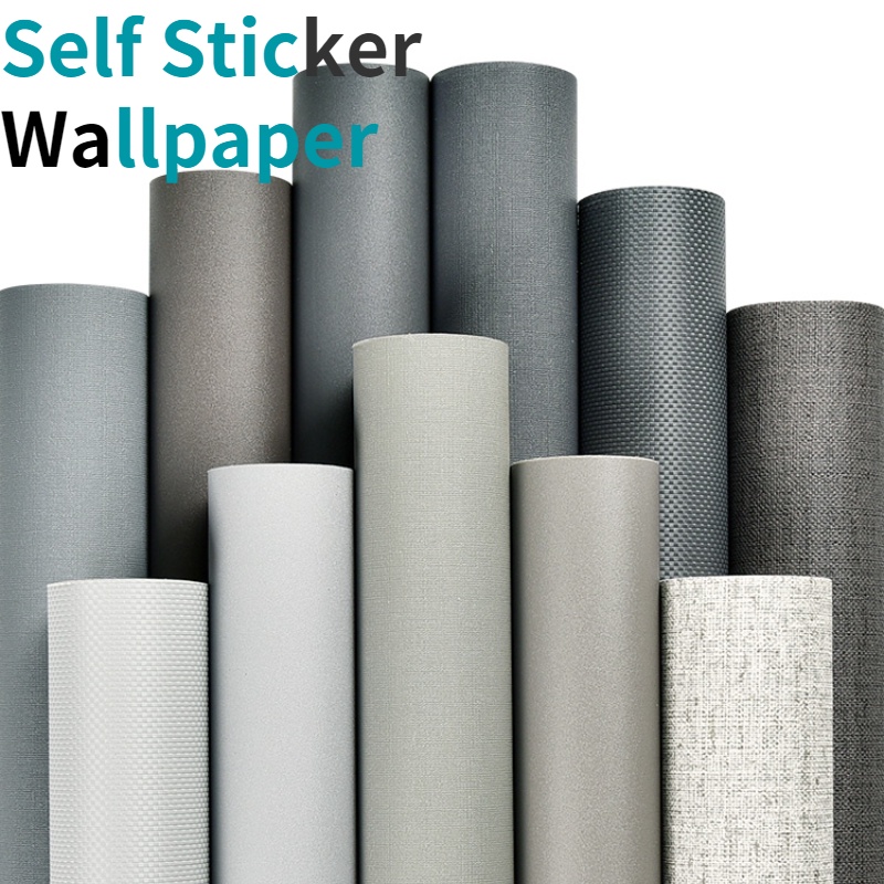 3m! Self-Adhesive wallpaper Gray color wallpaper dining table furniture ...