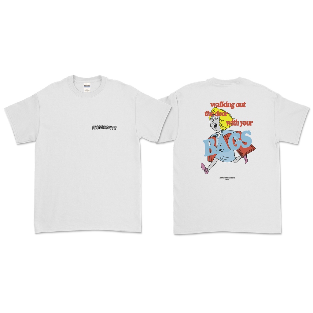 CLAIRO - IMMUNITY (BAG) T-SHIRT (FRONT BACK) Cotton T Shirt Men T