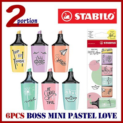 STABILO FLUO PASTEL 6PCS