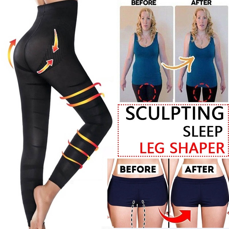 Women 1 Piece High Stretch Compression Pantyhose Tummy Control Thigh  Slimmer Shapewear Leggings