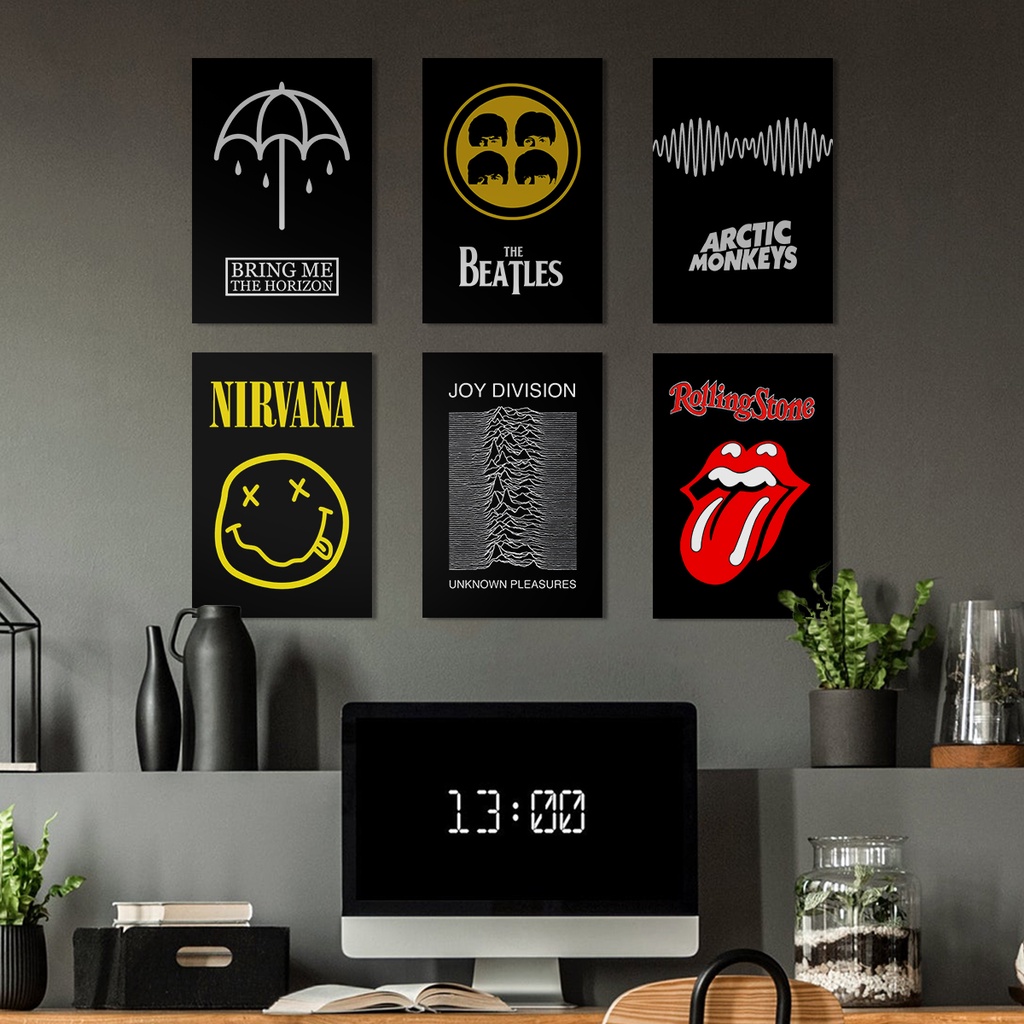 HIASAN DINDING Poster Band Music Music Wall Decor Poster Wall Hanging Home Room Retro Vintage Aesthetic Aesthetic Aestheticscase & Decorestimate - JO
