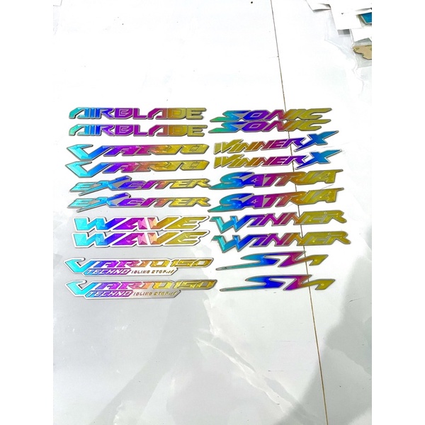 bag Titanium side sticker winner winner x exiter sonic ab satria sh ...