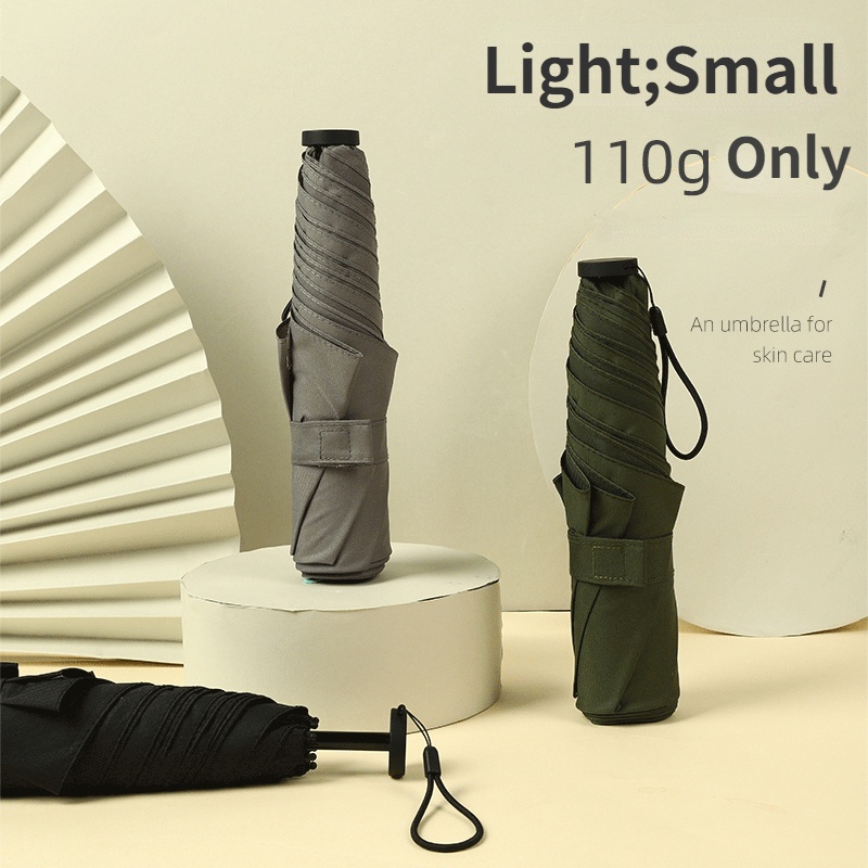 110g Umbrella Ultra Light Carbon Fiber Umbrella Threefold Portable