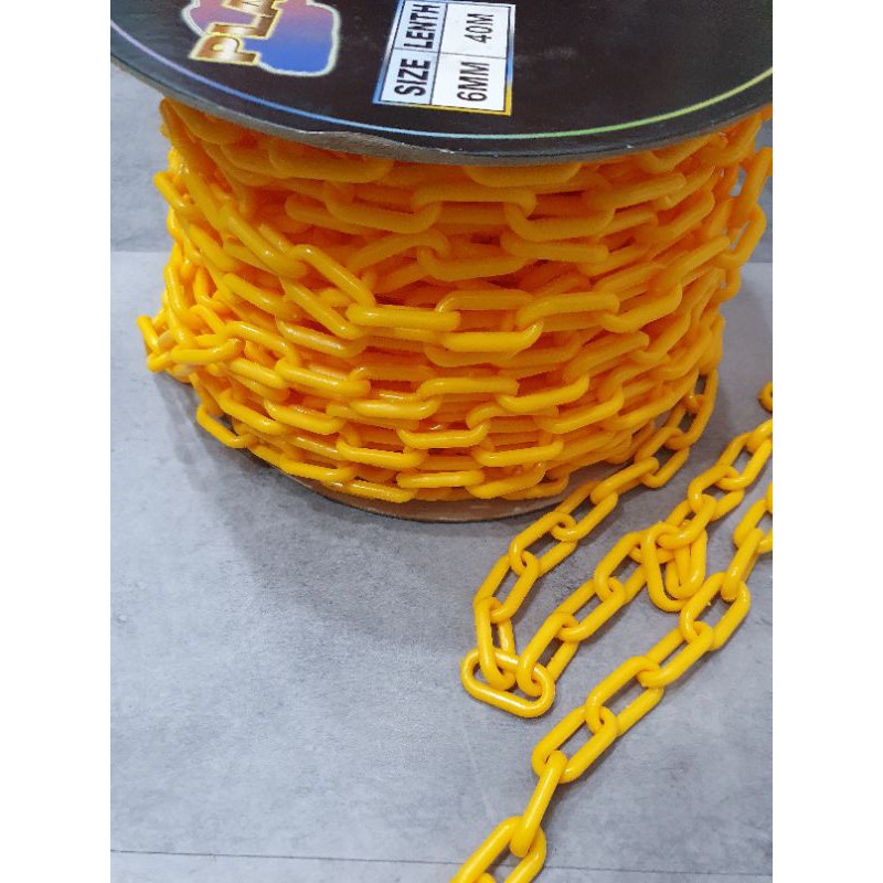 (20m,5m,3m) Plastic Link PVC Chain 6mm Crowd control Restrict Access ...