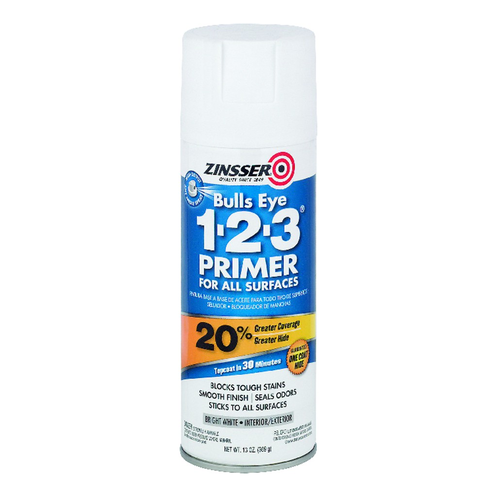 Zinsser Bulls Eye 123 Spray Primer (Bright White) 13oz Shopee Singapore