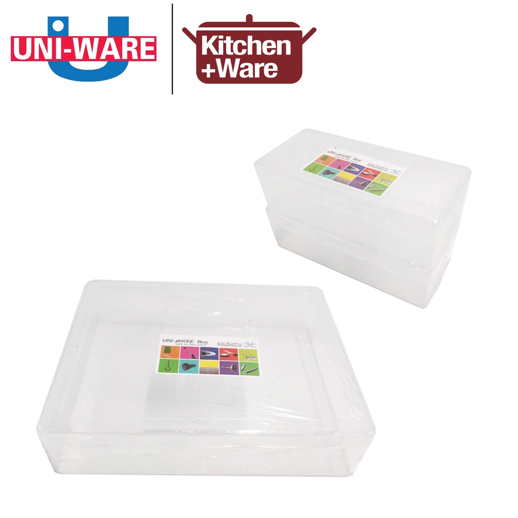 Uniware Small Storage Box / Flat Storage Box / Set of 2 Mini Box / Accessories Box Shopee