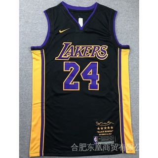 Los angeles lakers 24 kobe bryant retro basketball jersey retired men's  swingman black vest