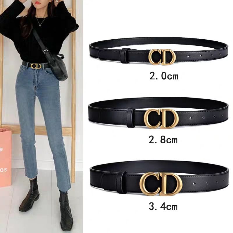 Cd Black Belt Dior CD Logo Buckle Belt Black Leather