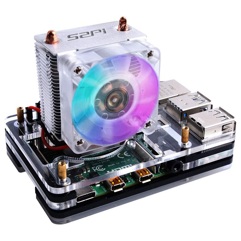 for Raspberry Pi 4 Case with Ice Tower Cooler CPU Fan,with Fan Heat ...