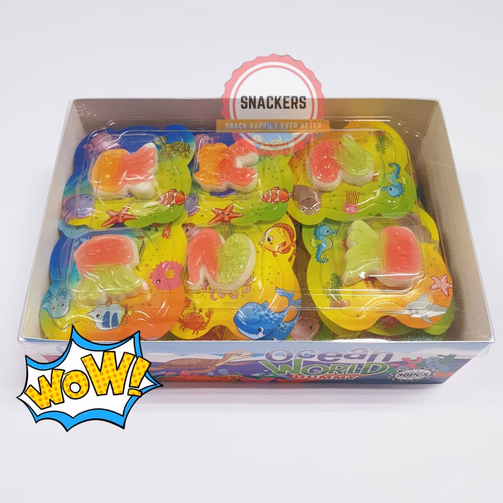 30Pcs Ocean World Gummy With Variety Sea Creature (8g x 30pcs) | Shopee ...