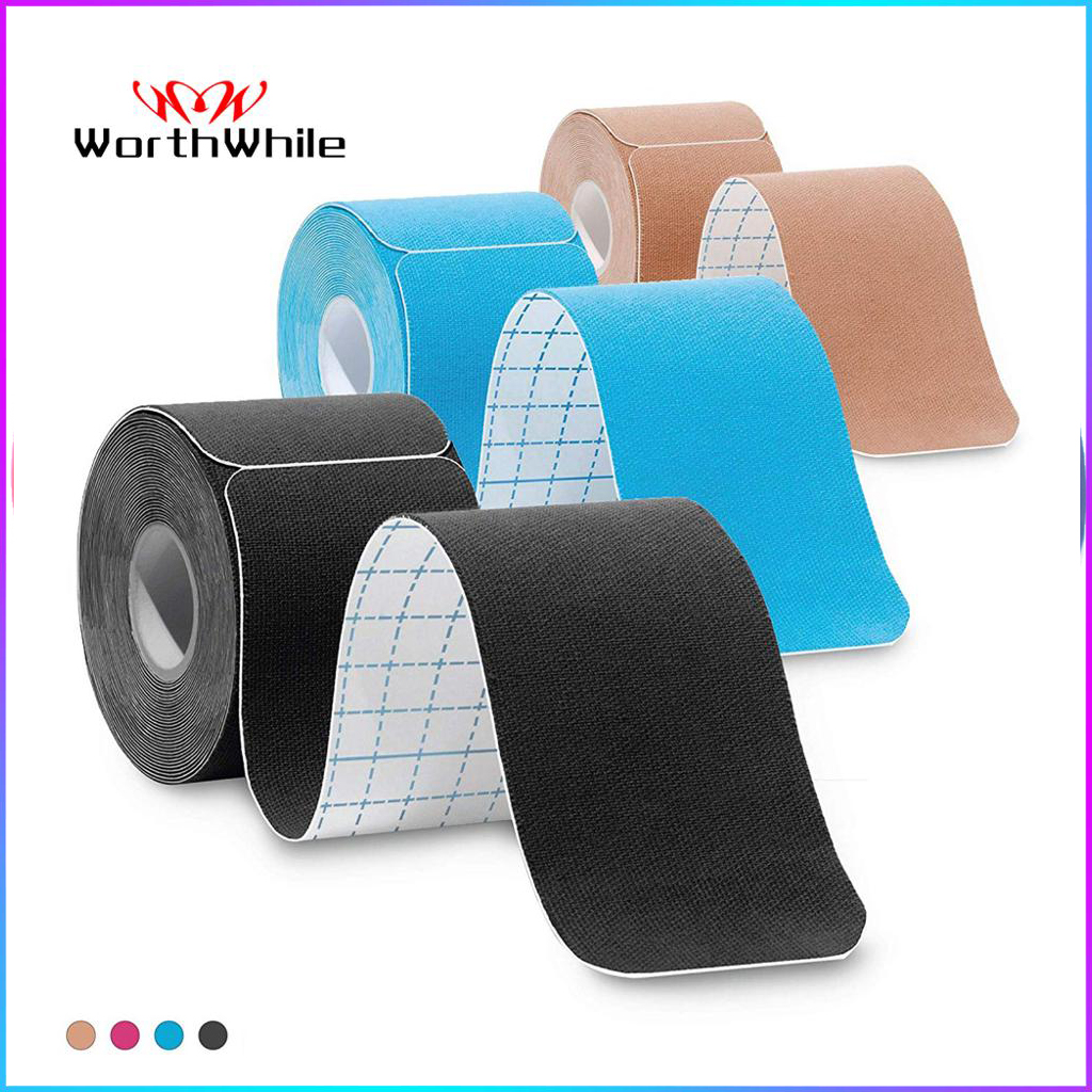 WorthWhile 5cm*5m Pre Cut Kinesiology Tape Athletic Recovery Elastic Tape Muscle Pain Relief Kneepads Fitness Sports Protector
