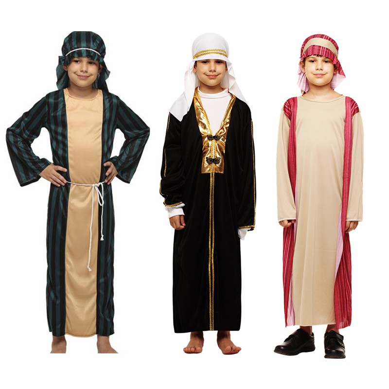 Halloween Cosplay Children Muslim Costumes Kids Arab Arabian Prince ...