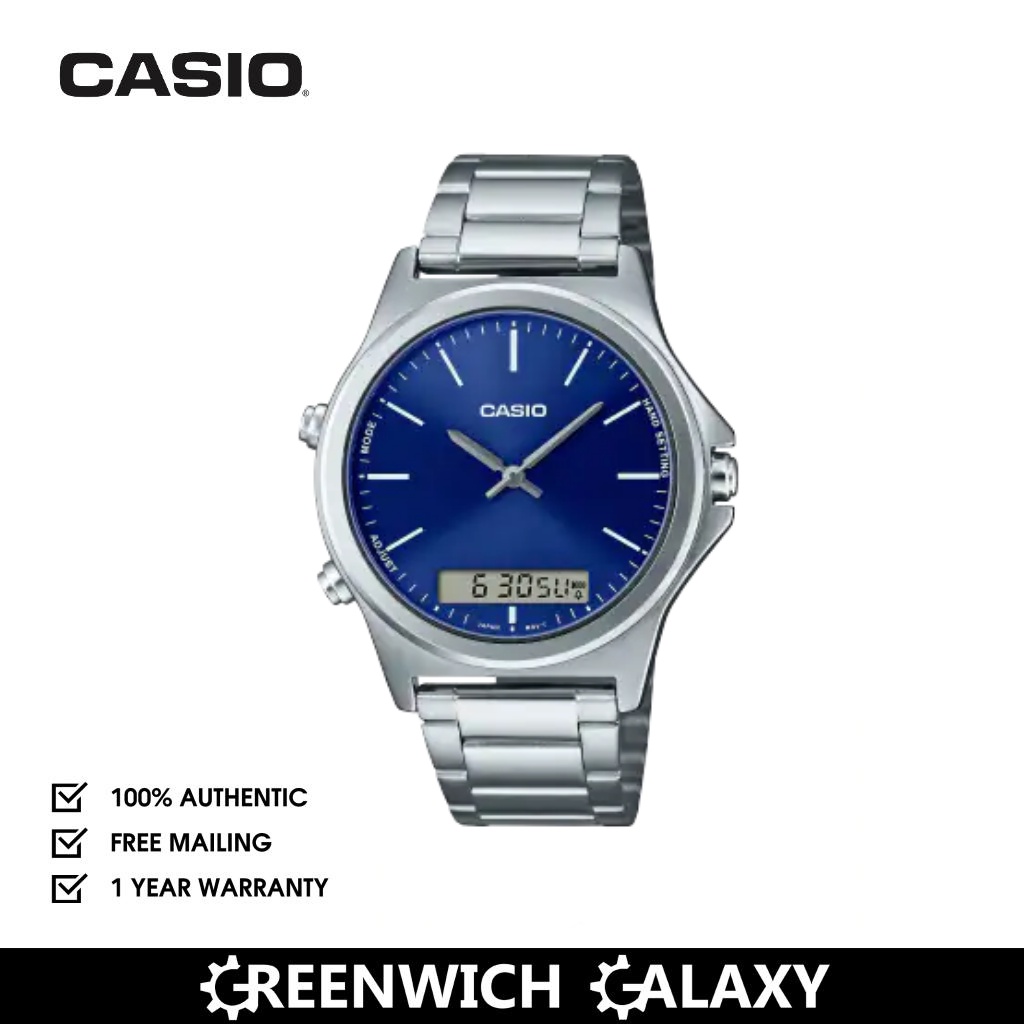 Casio AnalogDigital Classic Watch (MTPVC01D2E) Shopee Singapore