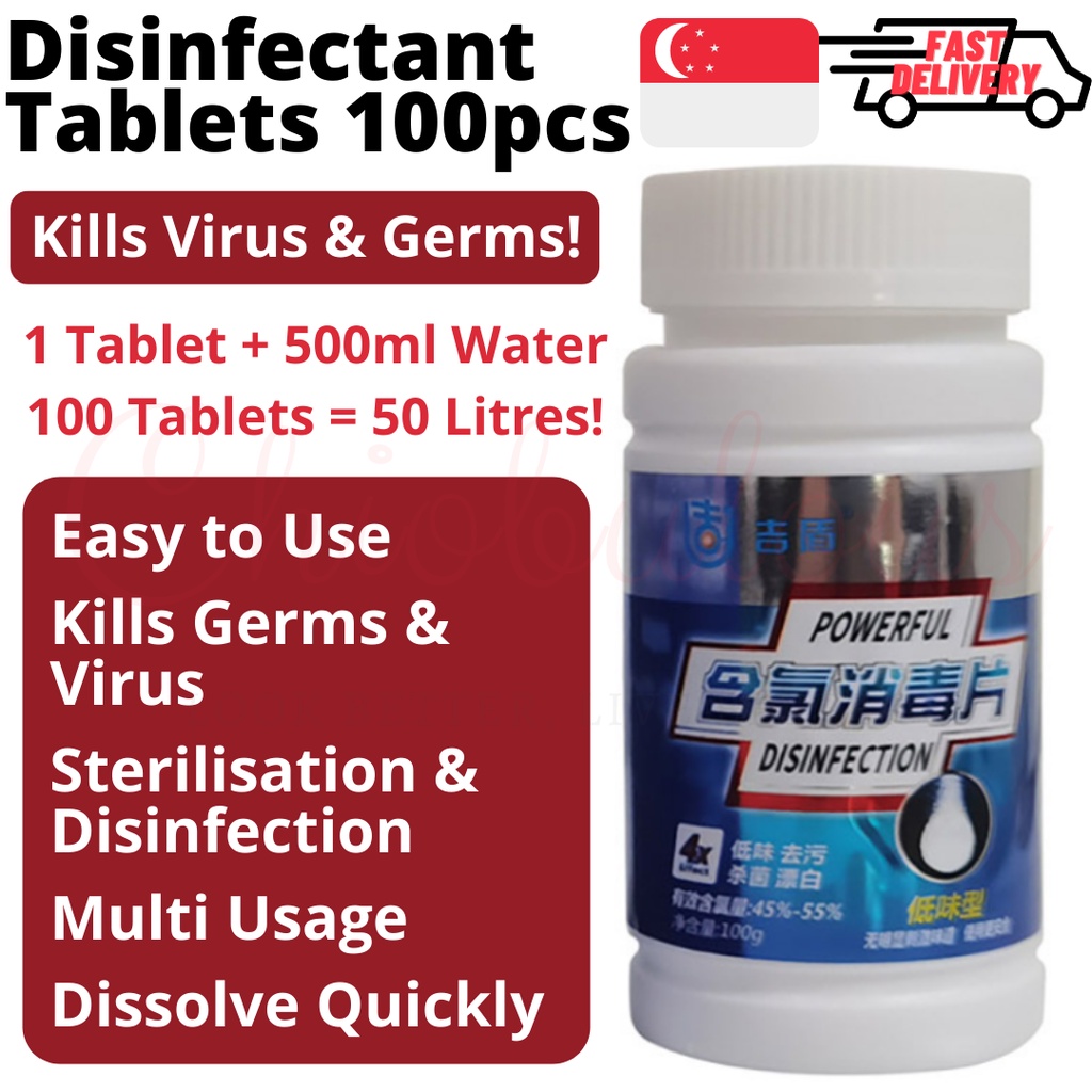 Disinfectant Tablet Solution Kill Germs Virus Multi Purpose Usage