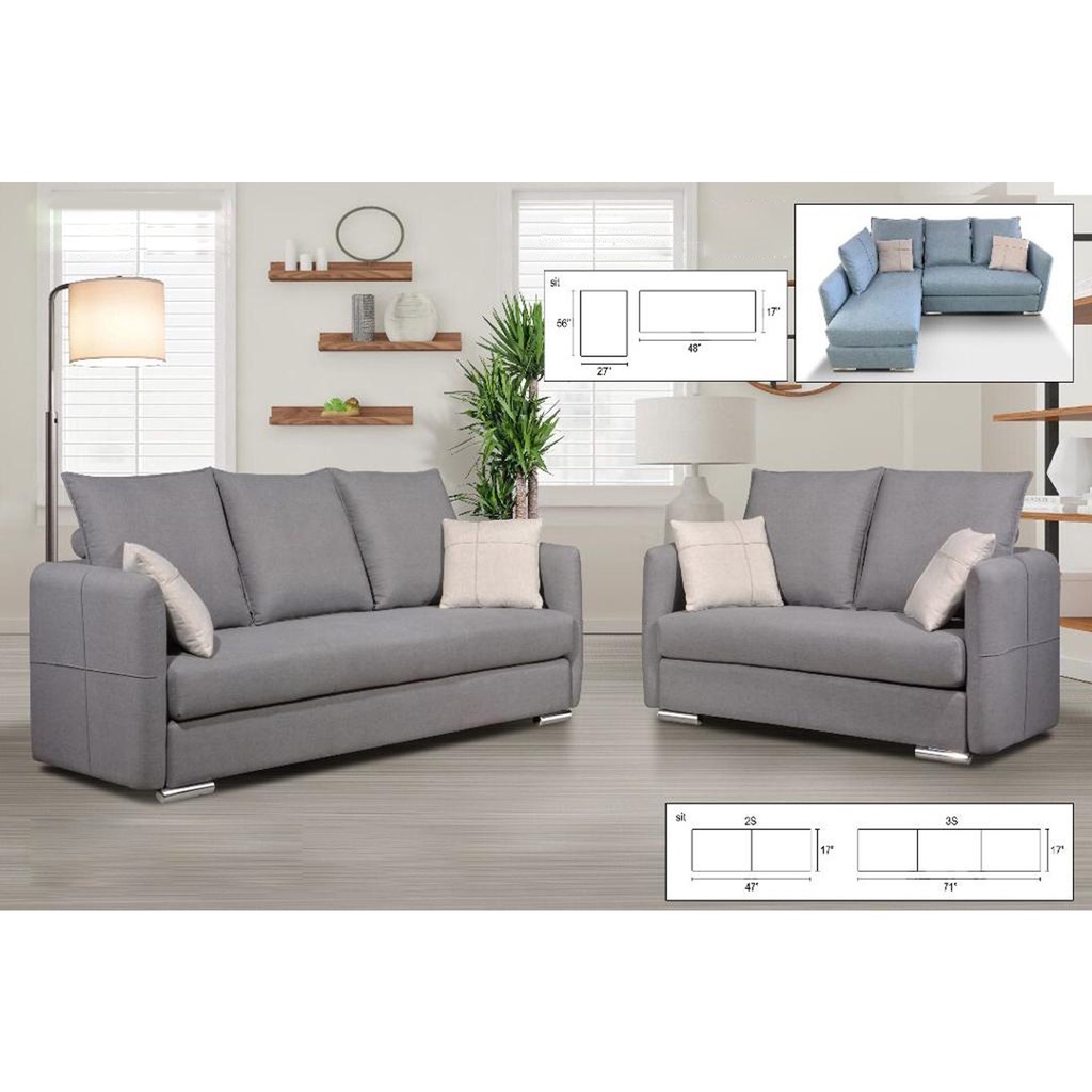 Set 2-Seater And 3-Seater Sofa Living Room Sofa | Shopee Singapore