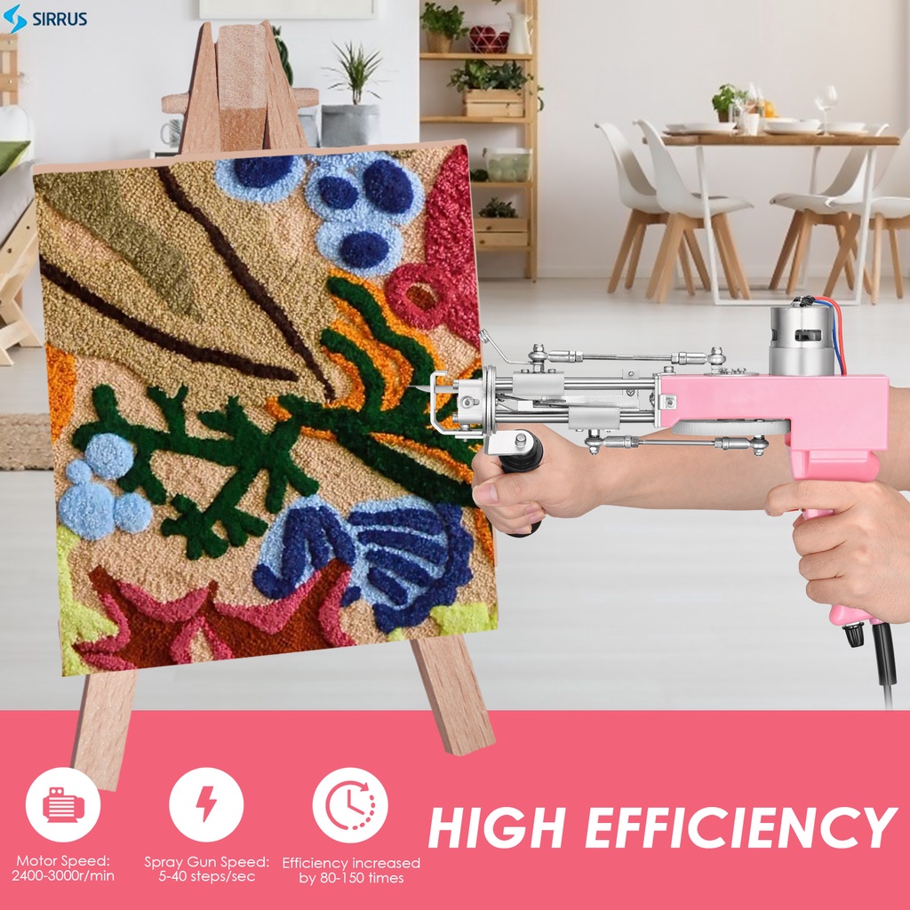 2 In 1 Pink Tufting Gun(Cut Pile And Loop Pile )Electric Carpet Rug ...