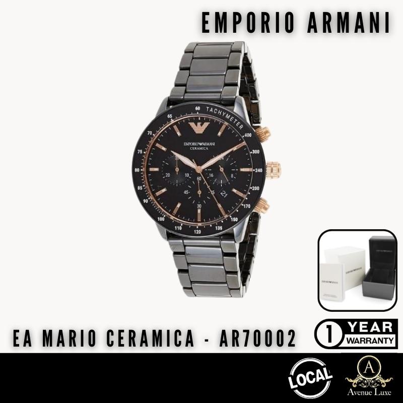 *SG* Emporio Armani AR70002 Mario Ceramica Chronograph Tachymeter Mens ...