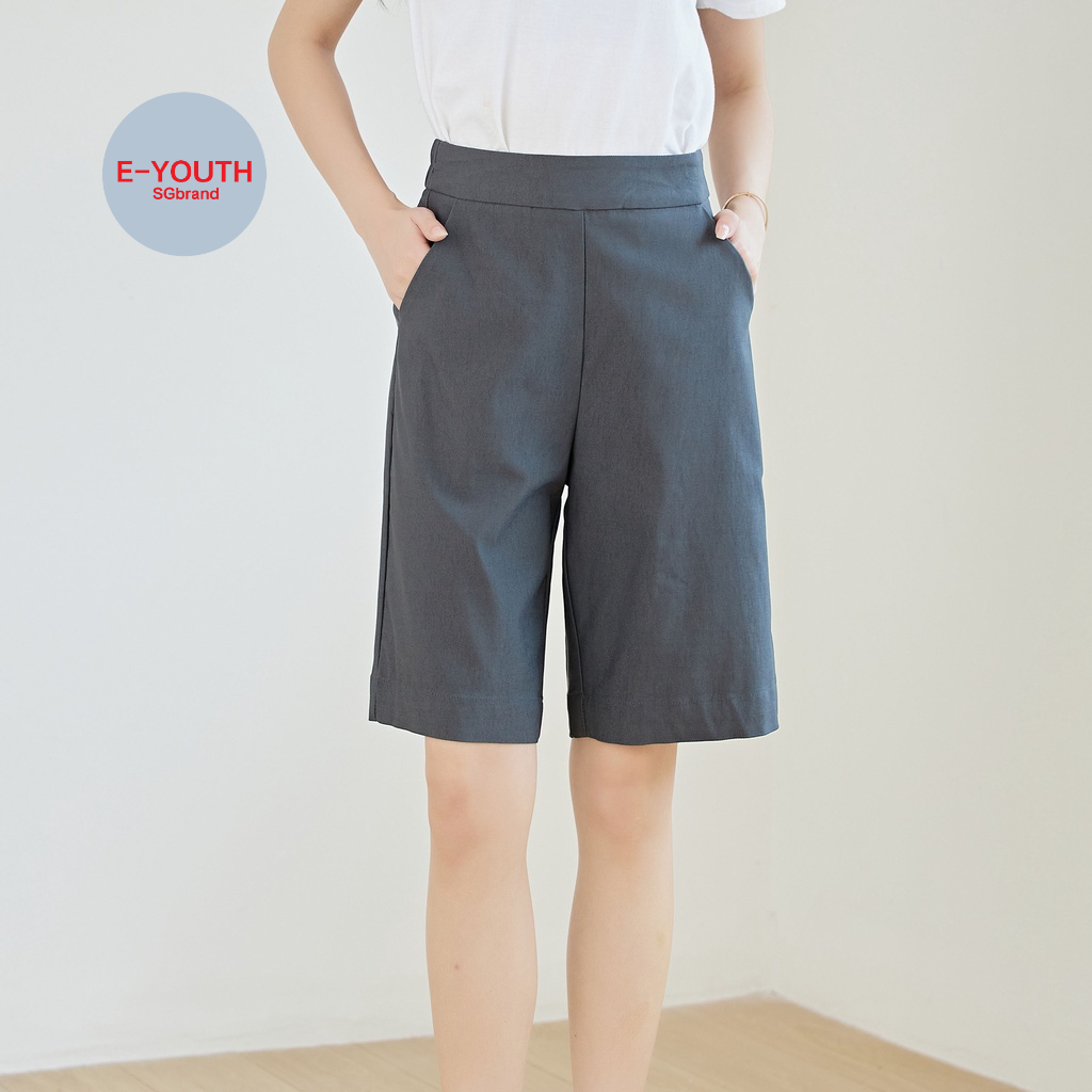 Eyouth 20158  Women short pants Korean style high-waisted wide-leg shorts for women