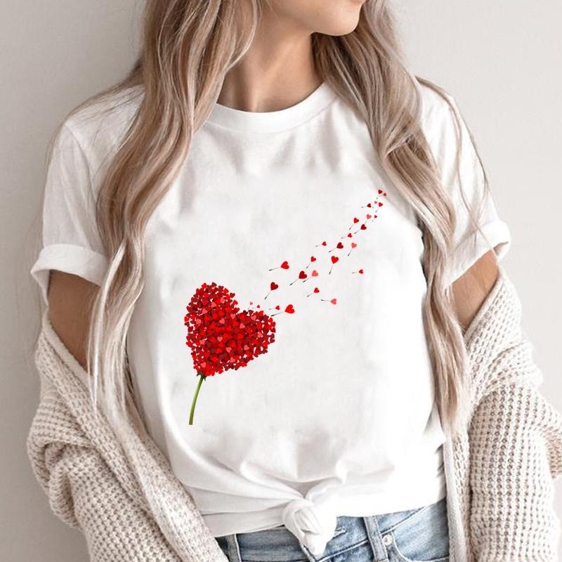 Clothing Short Sleeve Summer Top Women Dandelion Love Sweet 90s Female Clothes Basic Tee Print Graphic T Shirts Tops T-shirt