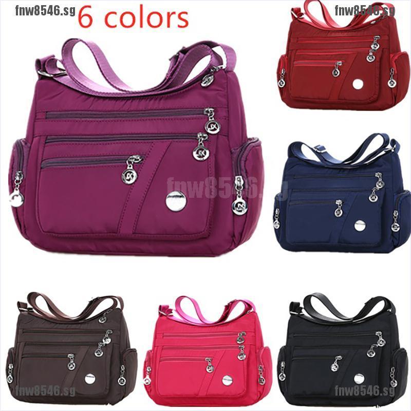 【good】6 Colors Waterproof Nylon Bag Fashion Women Single Shoulder Bag Crossbod