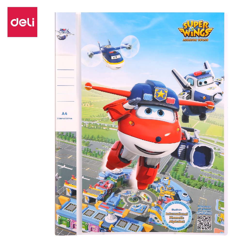 Deli Super Wings Display Book 0,6mm bahan PP, Saku 0,03mm A4 2 Warna EZ55702 - Gambar 4