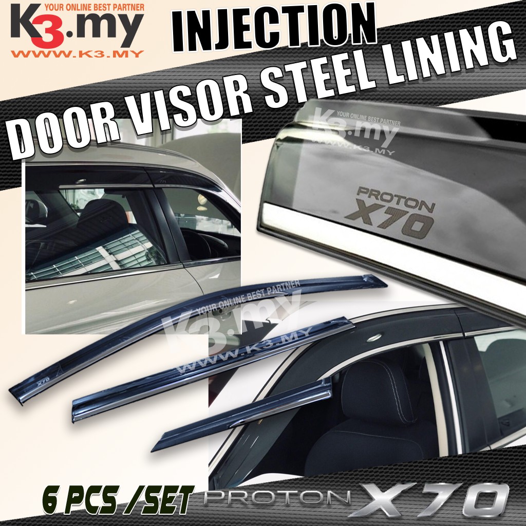 Proton x70 Injection Door Visor With Stainless Steel Lining Style