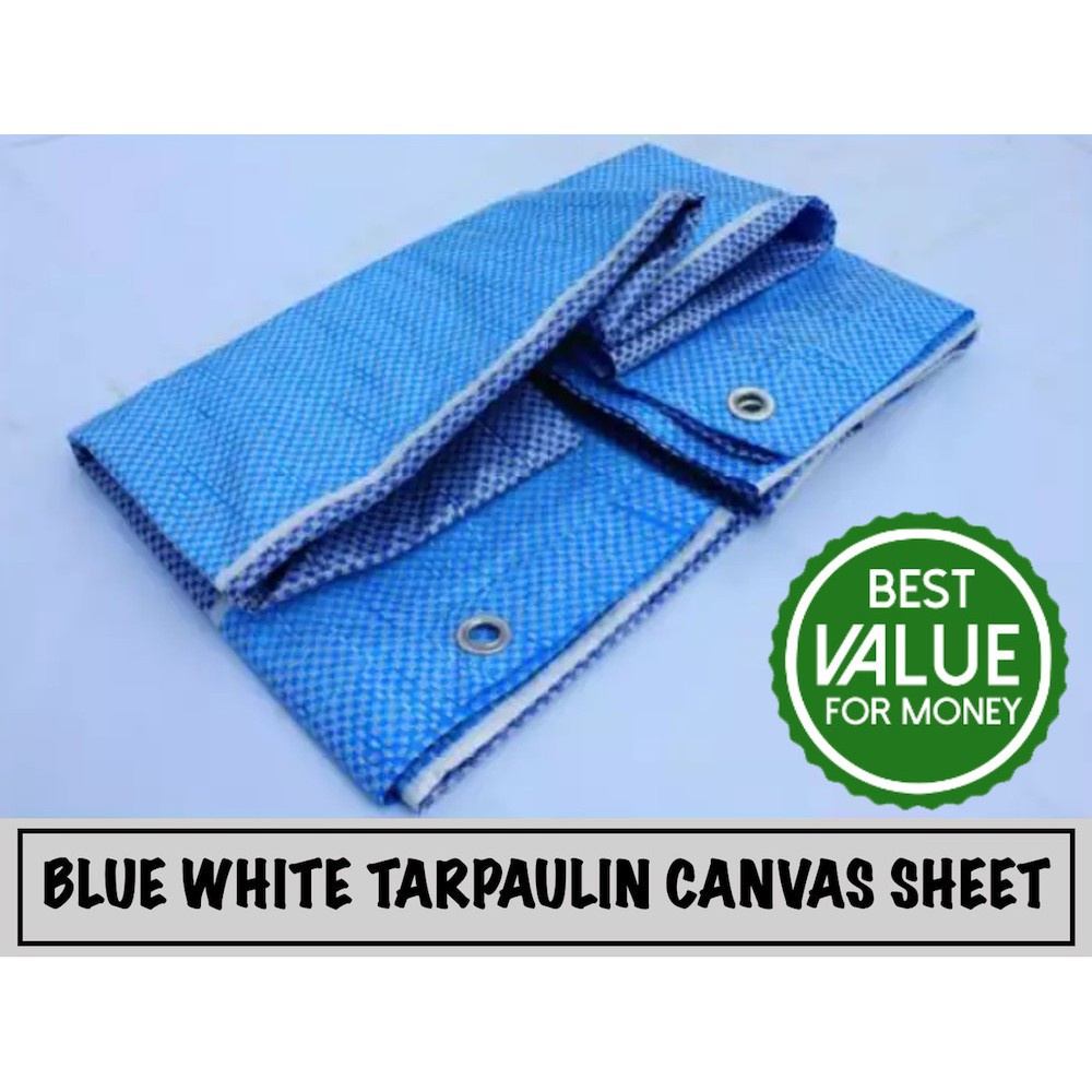 Tarpaulin Canvas/ Blue White Canvas Sheet/ Canvas Cover/ Painting Sheet