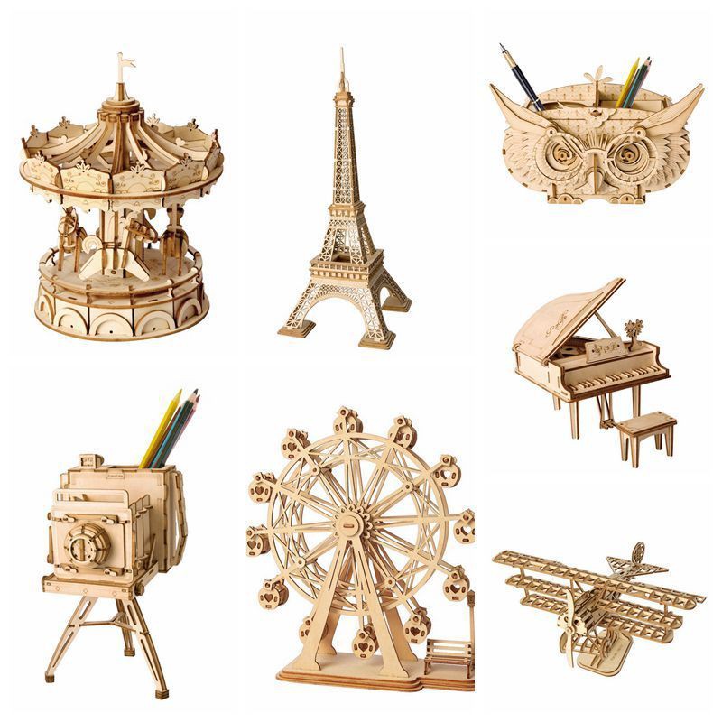 Robotime Rolife Series Classical 3D Wooden Puzzle Shopee Singapore