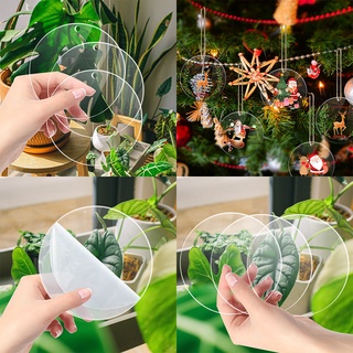 Empty Glass Ornaments Glass Ornament Blanks Blank Ornaments Clear Glass  Christmas Ornaments DIY Crafts Fillable Ornaments Disc Shaped 6pcs 