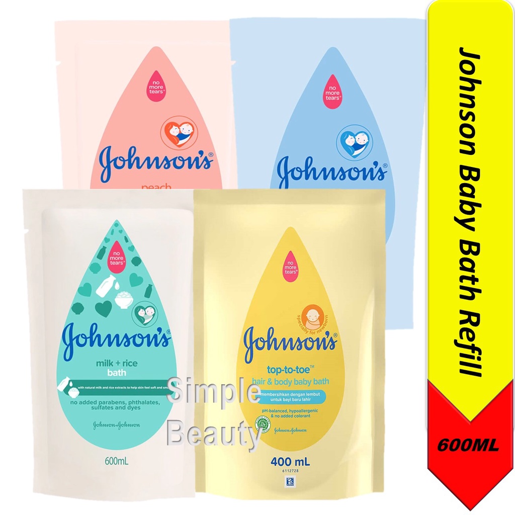 Johnson Baby Bath / Top To Toe Refill, 400ml600ml Shopee Singapore