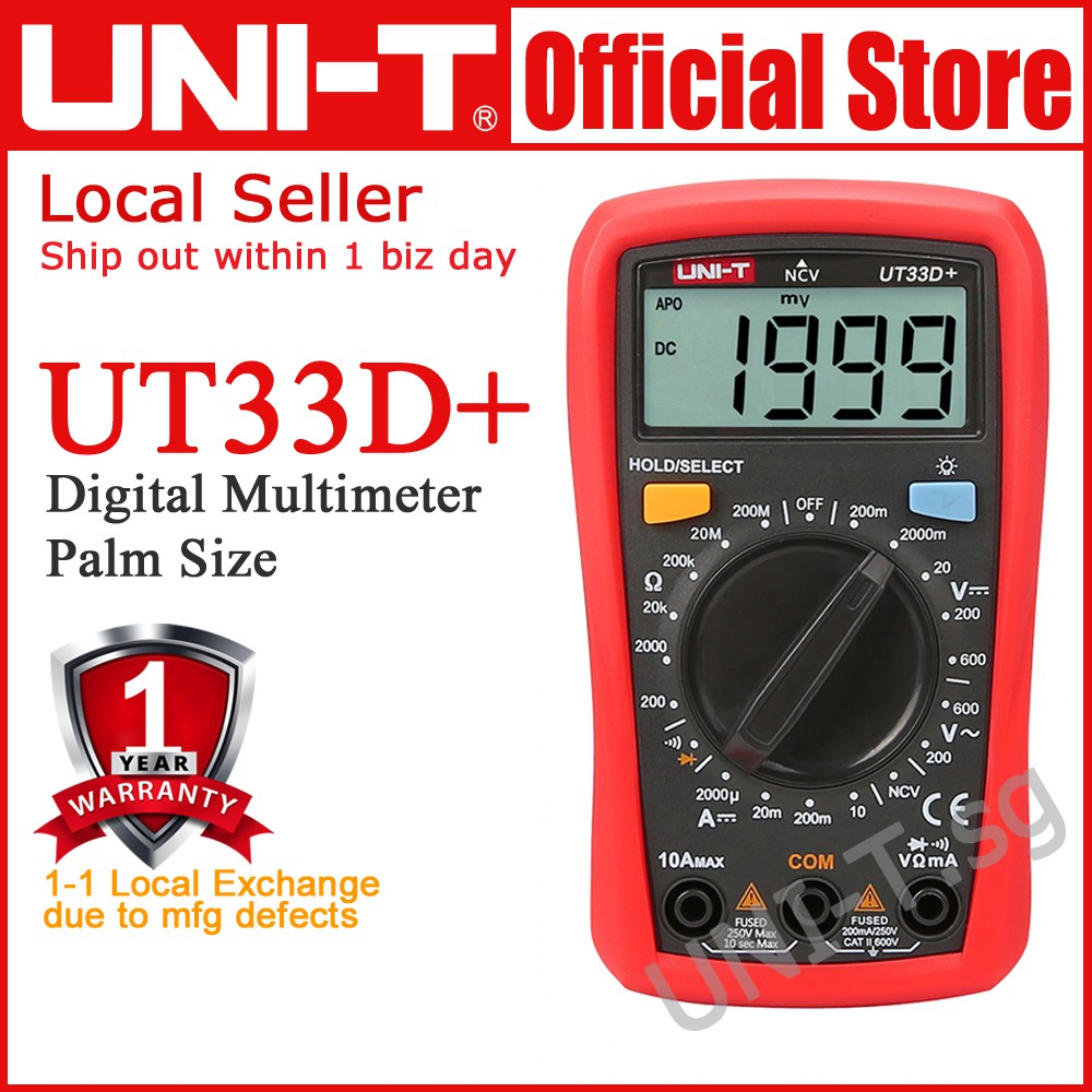 Uni-T UT33D+ Palm Size Multimeter