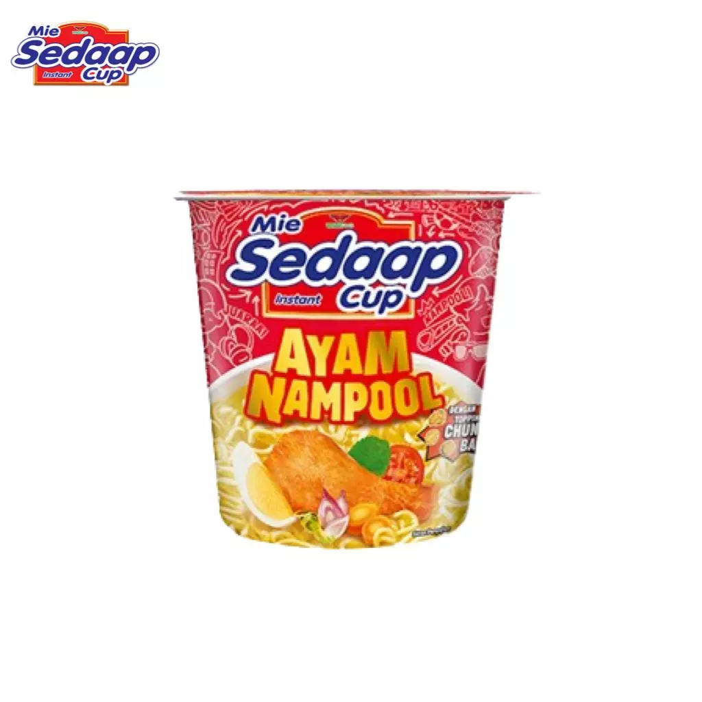 Sedaap Mie Instan Cup Ayam Nampool 75 gr - Gambar 3
