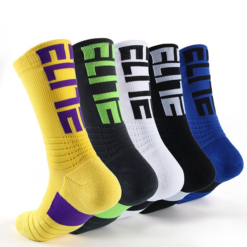 New men's elite socks basketball socks elite letter interrupted terry