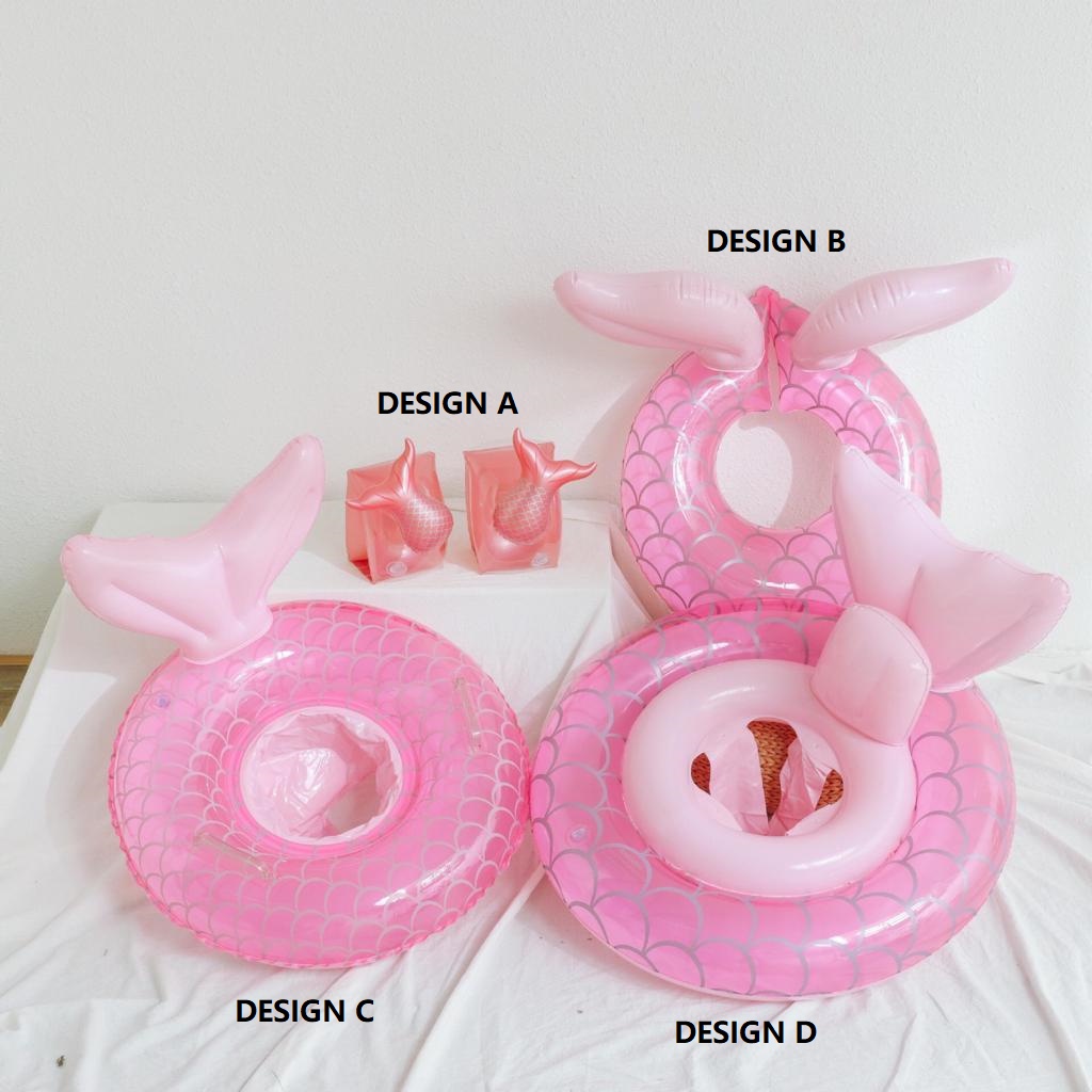 Mermaid Pink Series Swimming Ring Pool Float Baby Seat Inflatable ...