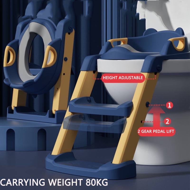 Folding Infant Potty Seat Urinal Backrest Training Chair with Step