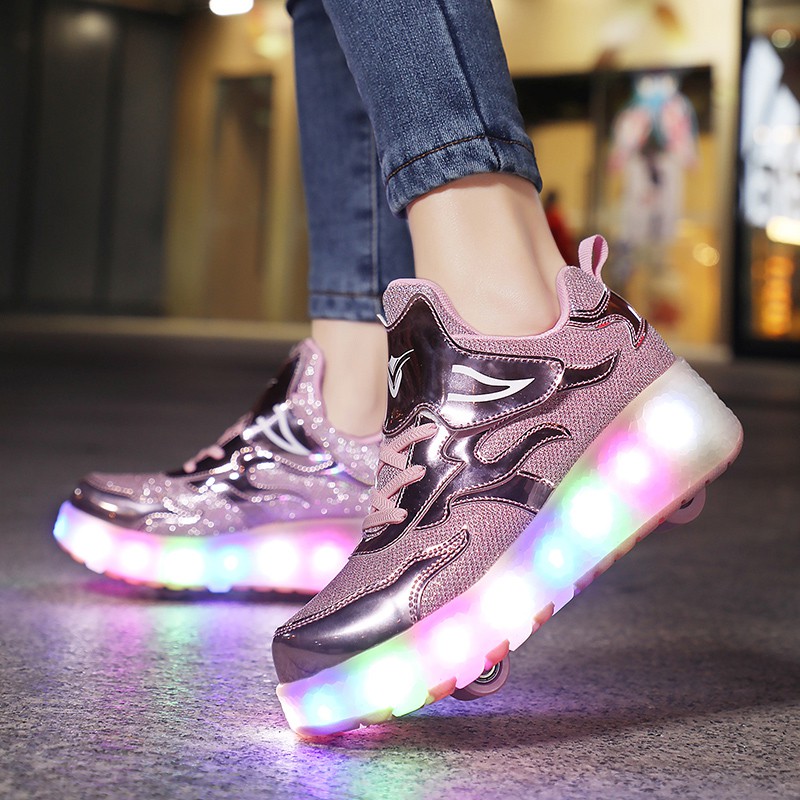 2021 New Lighting Shoes Kids USB Charging Glowing Sneakers on