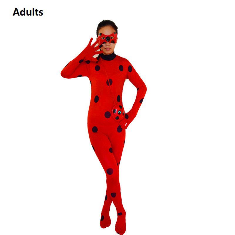 Girls Miraculous Adults Ladybug Marinette Dupain Cheng Costume Mask ...