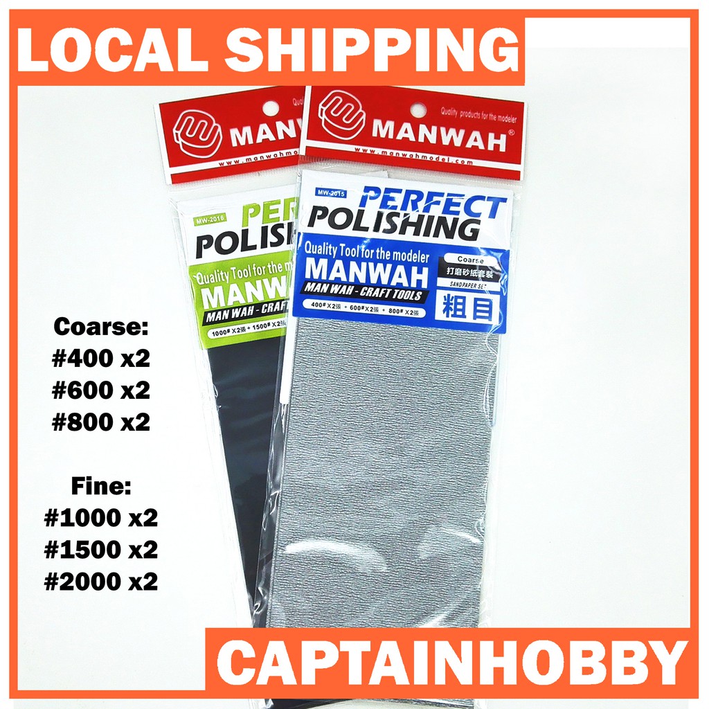 Assorted Sandpaper Polishing Set 4002000 Grit For Gunpla Gundam and