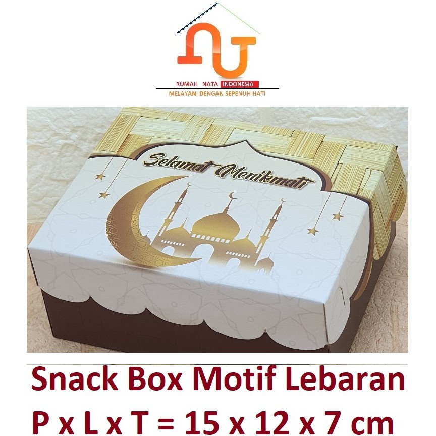 Dus Snackbox Thick Motif 15x12-besek Eid Al-Fitr Ramadan Beige | Shopee ...