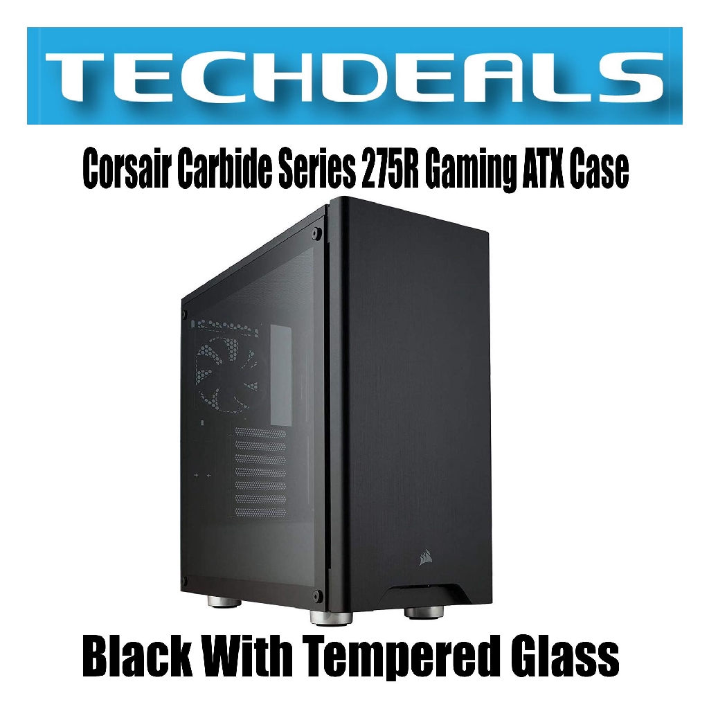 Corsair Carbide Series 275r Mid Tower Gaming Case — Black Tempered Glass Shopee Singapore 0031