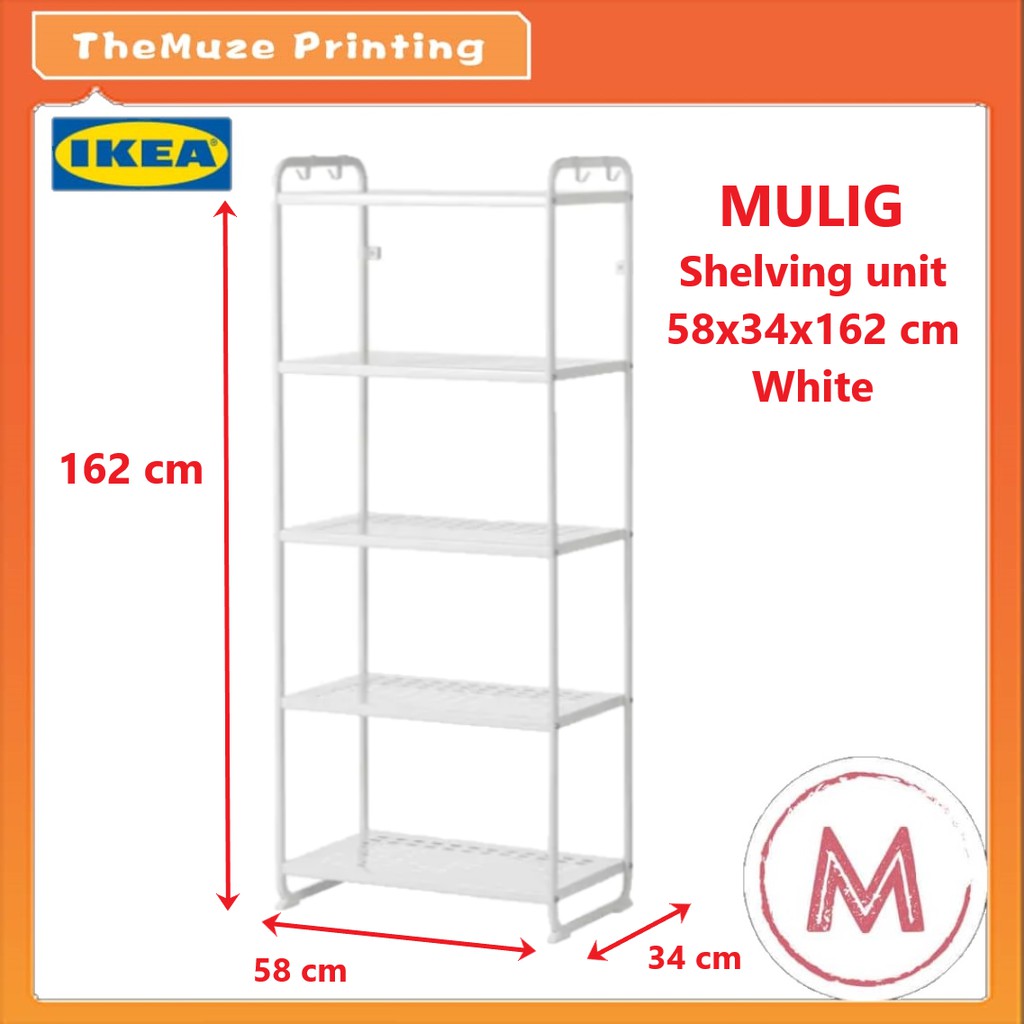 Ikea mulig shelving on sale unit white