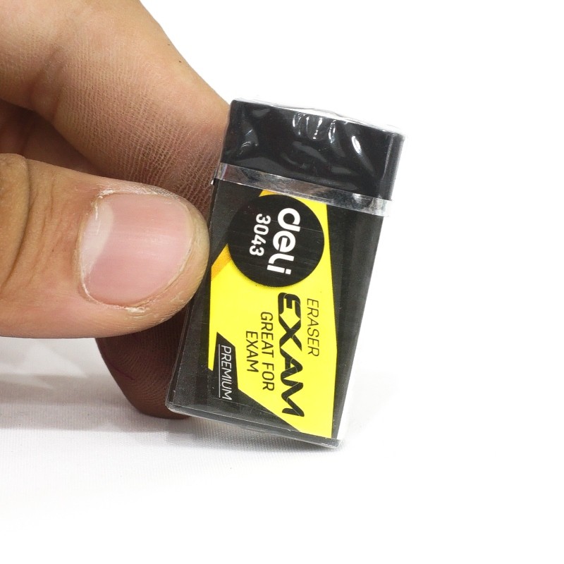 2b Deli eraser, 40×22×12mm, Black - 1 tablet - E3043 | Shopee Singapore