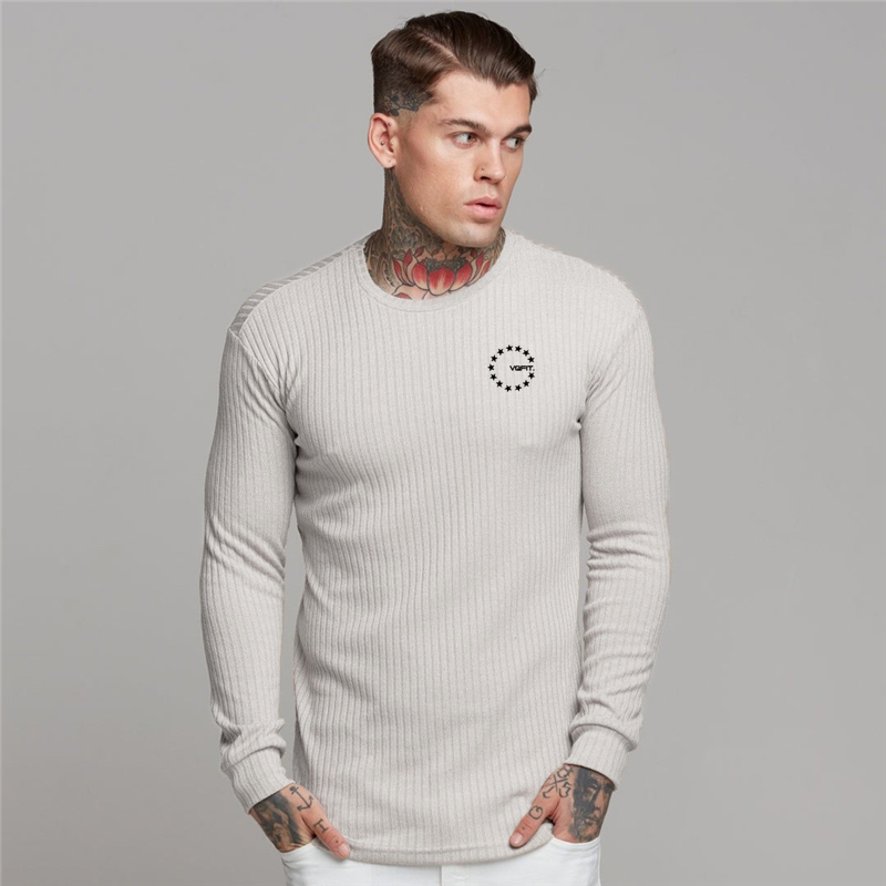Muscleguys Spring Fashion Sweaters Men Casual O-Neck Slim Fit Long Sleeve Knitted T Shirt Mens Pullovers Men Brand Clothing
