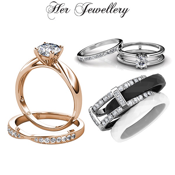 Interchangeable Rings Collection 2  - Made with Swarovski Crystals