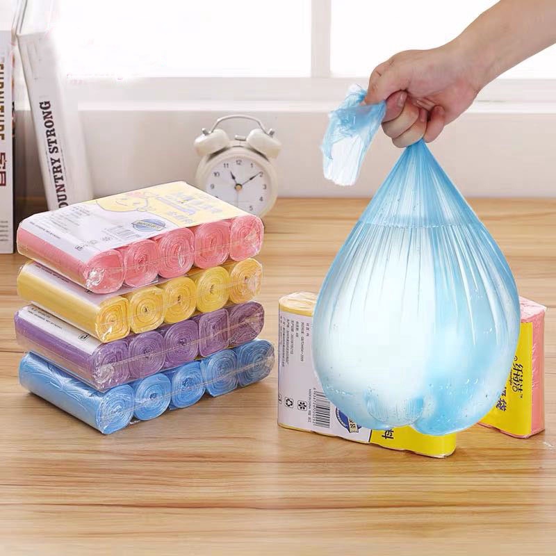 Trash Bags, 5Roll/100 Counts Small Garbage Bags for Office, Kitchen,Bedroom Waste  Bin,Colorful Portable Strong Rubbish Bags - AliExpress