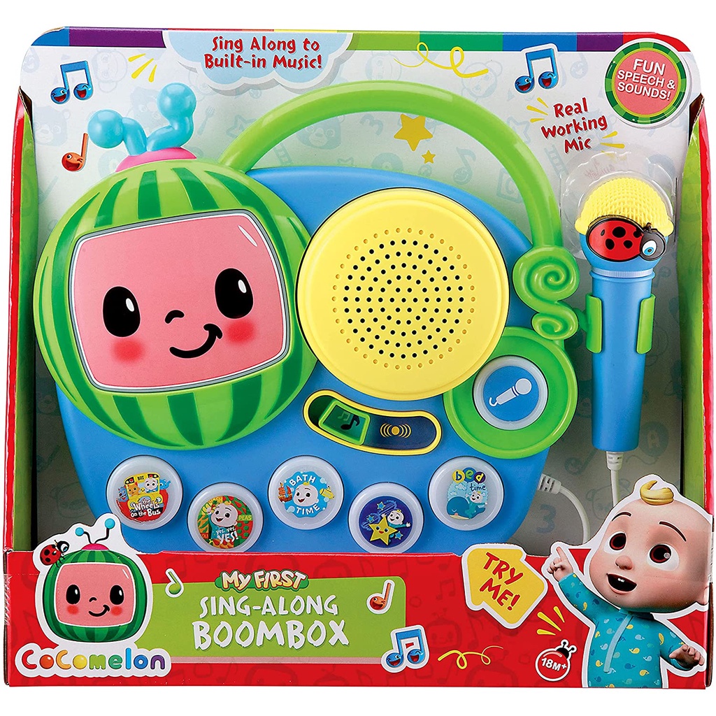 (READY STOCK) Cocomelon Singalong Boombox with Microphone | Shopee ...