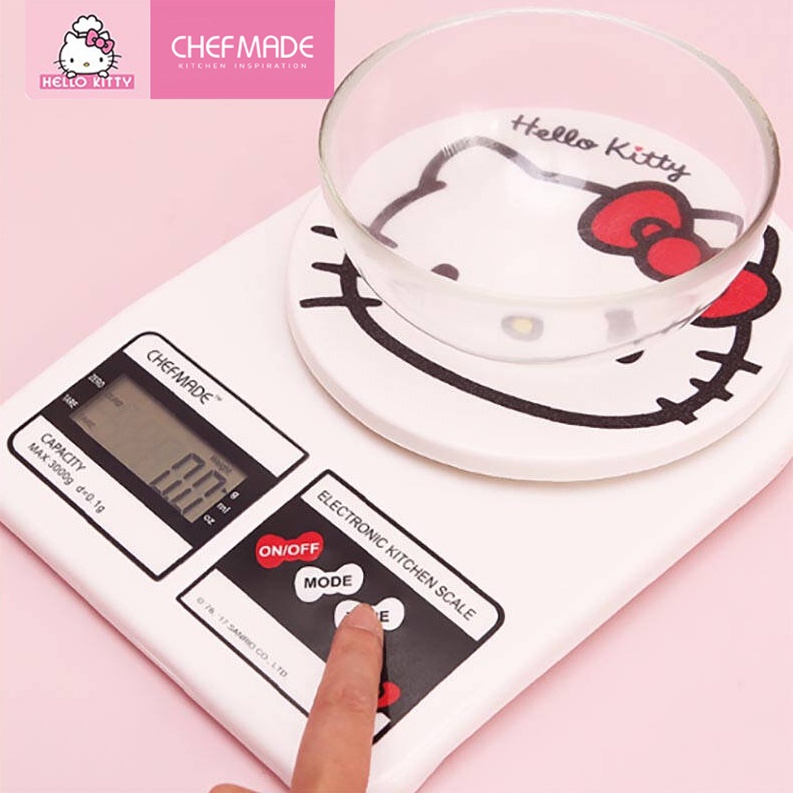[CHEFMADE] HELLO KITTY 3kg Kitchen Scale Digital Kitchen Scale Gram ...
