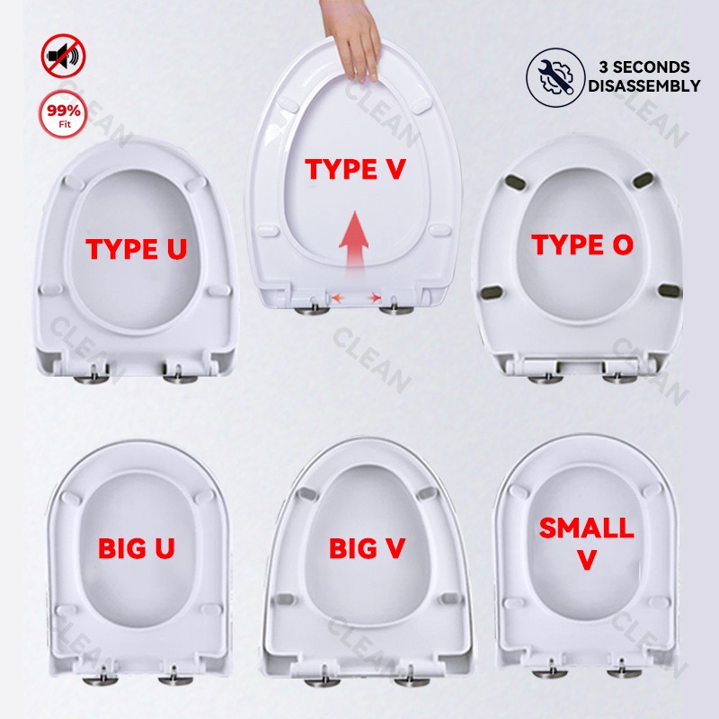 CLEAN Toilet Seat Cover Household Universal Thickened Toilet Bowl Cover