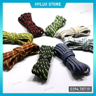 Round Striped Colored Shoelaces, Laces for Outdoor Boots, Shoelace for Hiking Shoes